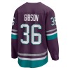 Maillot de Hockey Anaheim Ducks 30th Anniversary Replica John Gibson 2023-24 Violet Troisième - Homme